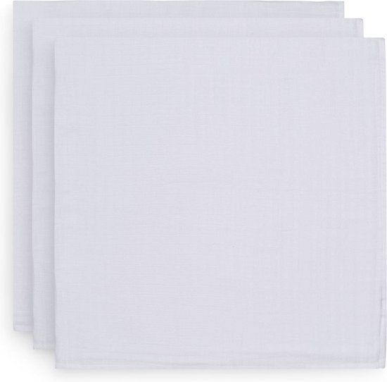 Jollein Hydrofiel Multidoek Basic 70x70cm - White - 3 Stuks