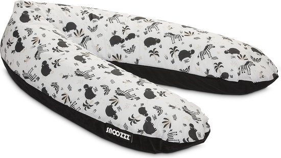 Snoozzz Zwangerschapskussen Zijslaapkussen Lichaamskussen - 185 cm - microparel vulling - luxe draagtas - wasbare hoes - Hipzoo