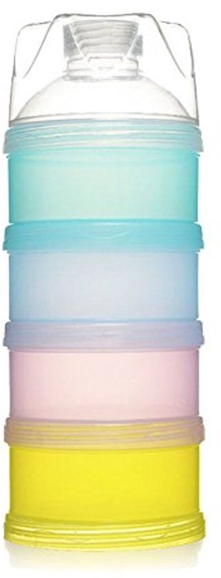 Melkpoederdispenser, Formule Melkpoeder Feeder, Zuigelingenvoeding Melkpoeder Zuigelingenvoedingsdoos Draagbare melkdoos kan 4 lagen worden gestapeld voor buitenreizen / nachtelijke verpleging