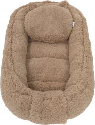 Soosie - Baby Nestje - Babynestje - Zacht en Veilig - Bruin Teddy Katoen