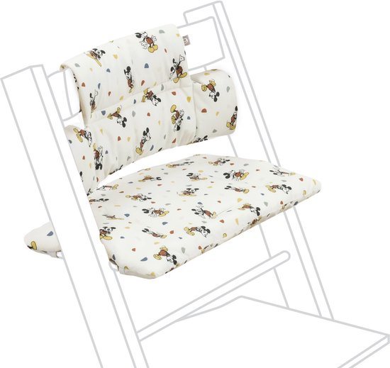 Tripp Trapp Klassiek kussen, Mickey Celebration - Combineer met de Tripp Trapp-stoel voor ondersteuning en comfort - Machinewasbaar - Past op alle Tripp Trapp-stoelen