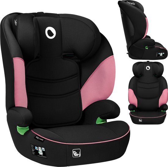 Lionelo Lars – i-Size Autostoeltje 100-150 cm – Voorwaarts gericht (FWF) – Bevestiging met autogordel – Hoofdsteun met Memory Foam – 10 hoogtestanden – Brede zitting met EPE-schuim – Verwijderbare rugleuning – Wasbare bekleding