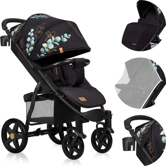 Lionelo Annet Plus 2 in 1 Kinderwagen – Verstelbaar & Inklapbaar – XXL Zonnescherm – EVA Wielen – Inclusief Accessoires – Tot 22 kg – Vanaf 0 Maanden