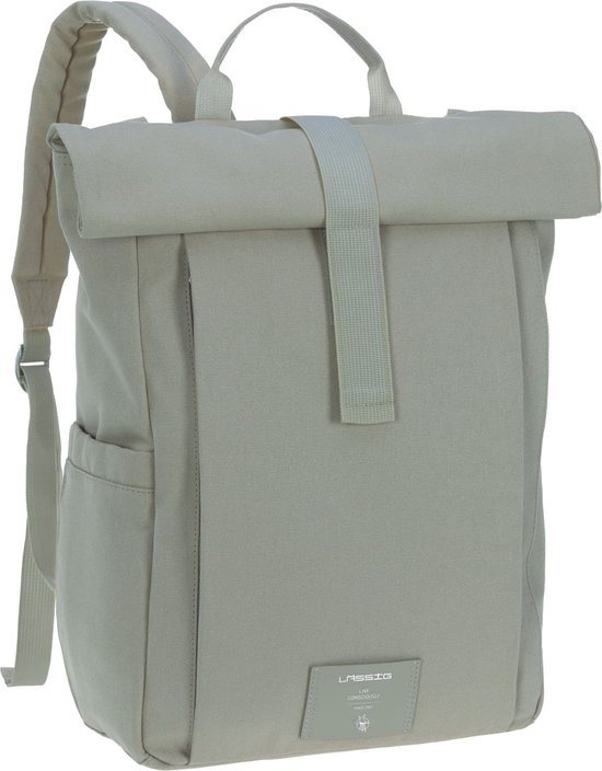 Lässig Luiertas Rugzak GRE Rolltop Up Backpack Silver Green Groene