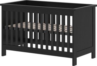 Born Lucky ® Baby Bed / Ledikant Tucson 60x120 cm Verstelbare Bodem - Zwart