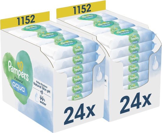 Pampers Harmonie Aqua Billendoekjes - 48 Verpakkingen = 2304 Babydoekjes