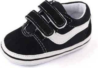 Baby schoentjes - babysneakers van Completebabyuitzet - klittenband - Schoenmaat 20-21 - 12-18 maanden - (13cm) - zwart