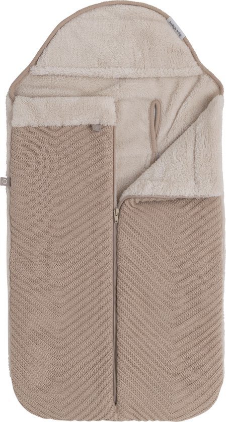 Baby's Only Voetenzak autostoel 0+ Grace - Beige - Geschikt voor drie- en vijfpuntsgordel - Universeel in gebruik