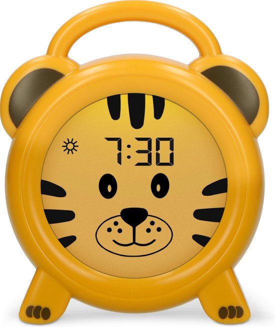 Alecto BC100TIGER - Slaaptrainer voor kinderen - Kinderwekker met Nachtlamp - Tiger