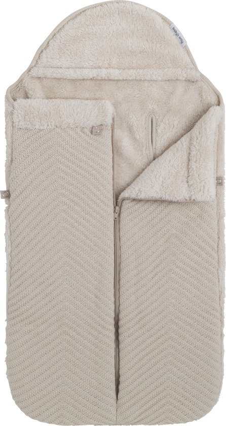 Baby's Only Voetenzak autostoel 0+ Grace - Warm Linen - Geschikt voor drie- en vijfpuntsgordel - Universeel in gebruik