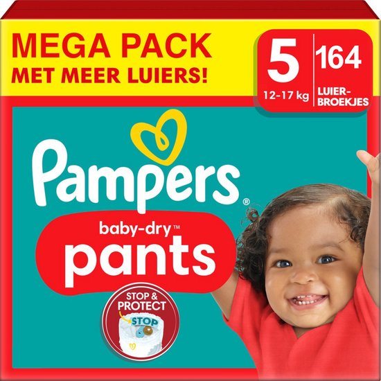 Pampers - Baby Dry Pants - Maat 5 - Maandbox - 164 stuks - 12/17KG