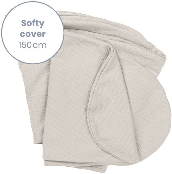 Doomoo Softy Hoes – Vervanghoes voor Voedingskussen Softy – Biologisch katoen – 150 cm – Tetra Jersey Sand