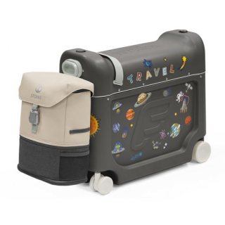 Stokke JetKids Reispakket, Midnight Grey - Inclusief BedBox Ride-On Koffer en Rugzak - Het Beste voor Kinderen van 2-7 Jaar (Tot 35 kg)