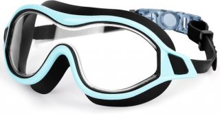 Zwembril, geen lekkende anti-condens-zwembril, zwembril voor volwassenen, mannen, vrouwen, jongeren, uv-bescherming, 180 graden helder zicht, blauw