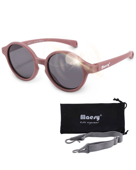 Maesy Baby Zonnebril Noah - 0 t/m 2 Jaar - Elastiek - Flexibel - UV400 Bescherming - Zonnebril Kind - Paars