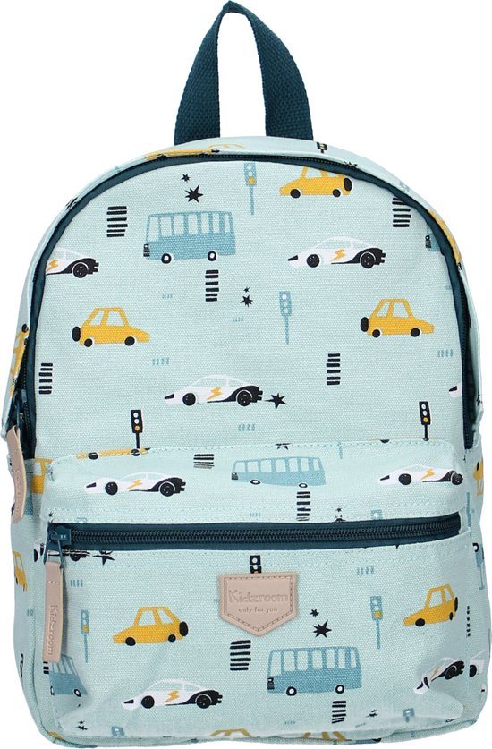 Kidzroom Paris Mini Rugzak - 2 t/m 6 jaar - Blauw - Auto