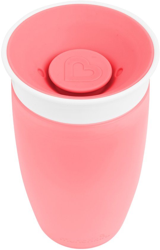 Munchkin Miracle Anti-Lek 360° Drinkbeker - Sippy Cup - Oefenbeker voor Baby en Kind - 296ml - Roze