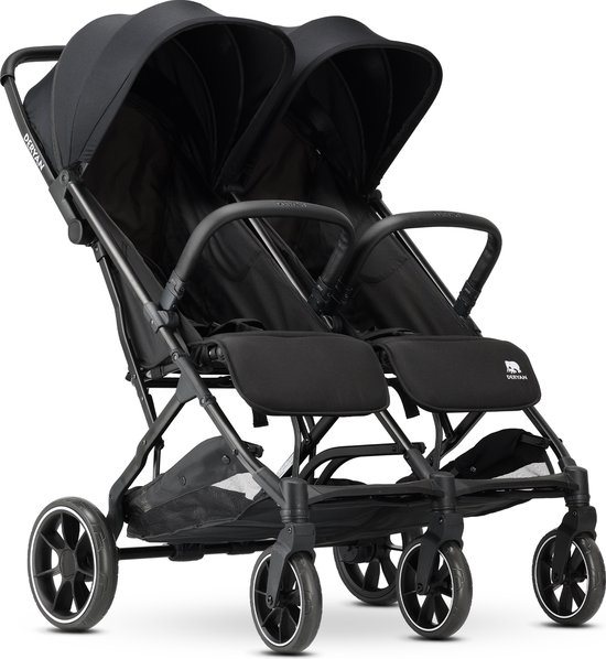 Deryan Luxe Rolo X2 XL Dubbele Buggy - Duo Buggy - Zwart