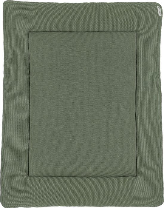 Meyco Baby Mini Relief boxkleed - biologisch - forest green - 77x97cm