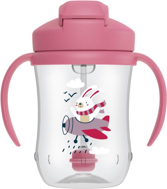 Dr. Brown's Rietjesbeker - 6+ maanden - Roze - 270 ml