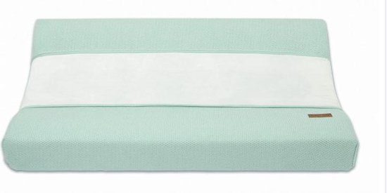 Baby's Only Gebreide baby aankleedkussenhoes - Waskussenhoes - Overtrek verzorgingskussen Classic - Mint - 45x70 cm