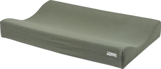 Meyco Baby Knit Basic aankleedkussenhoes - forest green - 50x70cm
