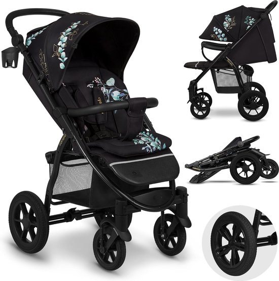 Lionelo Annet Tour Wandelwagen - Buggy Opvouwbaar met Eénhandig Inklappen - Kinderwagen vanaf Geboorte tot 22 kg - Verstelbare Rugleuning Ligpositie - XXL Zonnescherm UPF50+ - Rubberbanden, Voetenzak, Muskietennet, Bekerhouder