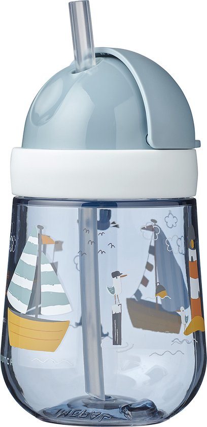 Mepal Mio rietjesbeker Little Dutch - 300 ml - Makkelijk vast te houden - Kinderservies - Sailors Bay