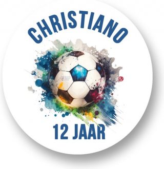 25x Traktatie Stickers Met Naam en Leeftijd -Voetbal* - Gepersonaliseerd - Sluitstickers - Kinderfeest Traktatie - Uitdelen - Uitdeeltraktatie -Traktatiestickers Pimp Studio