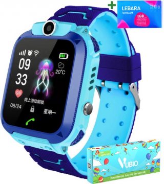 VUBIO Kinder Smartwatch Blauw - Inclusief Simkaart - Bellen - Camera