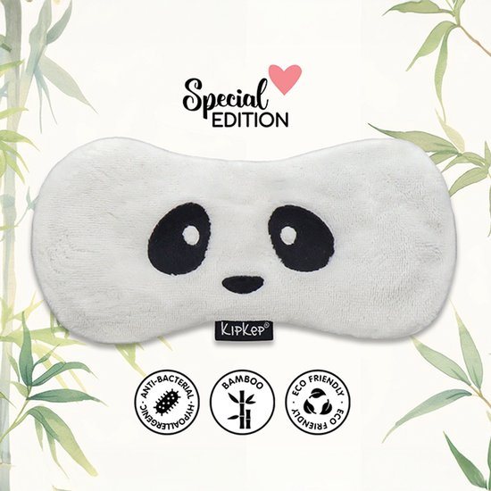 KipKep Woller Warmtekussen Special Edition Panda White - verlicht buikkrampjes - brengt rust bij onrust - pittenzak - bamboe