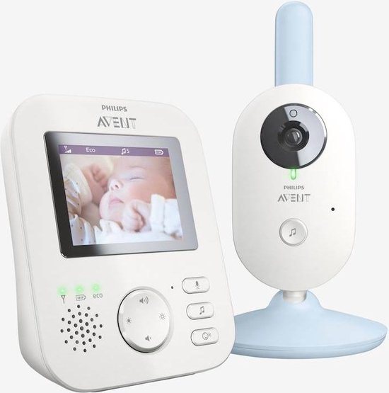 Philips Avent SCD835/26 beeldbabyfoon - babyfoon met camera - wit lichtblauw