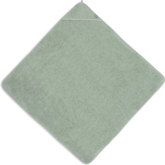 Jollein - Badcape Badstof 100x100cm - Baby Handdoek met Badcape, Omslagdoek, Badponcho - Ash Green