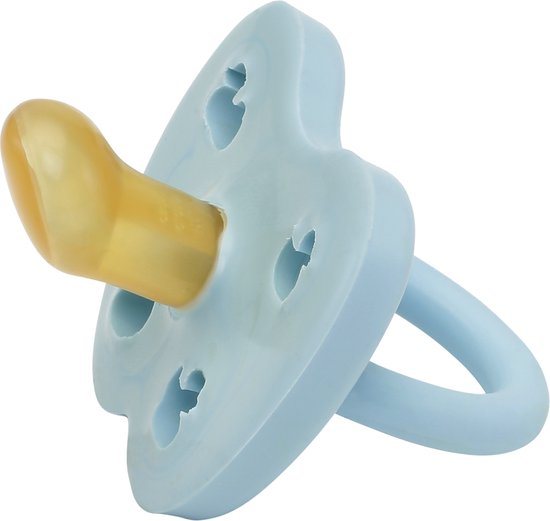 HEVEA - Fopspeen - Orthodontisch - Baby Blue - 0-3mnd - 100% natuurrubber