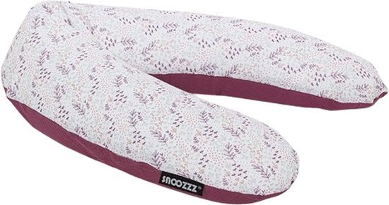 Snoozzz Zwangerschapskussen Zijslaapkussen Lichaamskussen - 185 cm - microparel vulling- luxe draagtas - wasbare hoes - Natur Rose