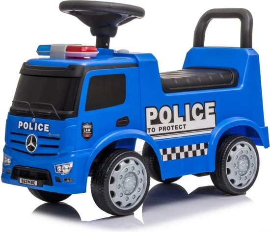 Mercedes Antos Politie Loopauto - voor Kinderen - tot 3 jaar - Blauw