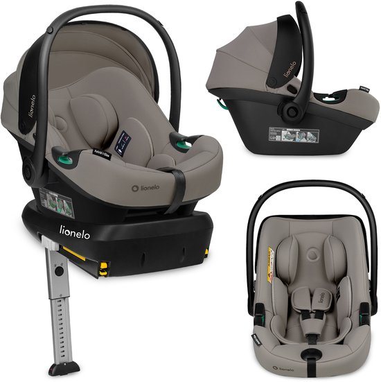 Lionelo Astrid i-Size SET – Autostoeltje 40–87 cm + ISOFIX-Basis – ADAC Getest – R129 i-Size – Memory Foam – Verstelbare Hoofdsteun – Zijdelingse Bescherming – Dri-Seat – Lichtgewicht – Universeel Compatibel
