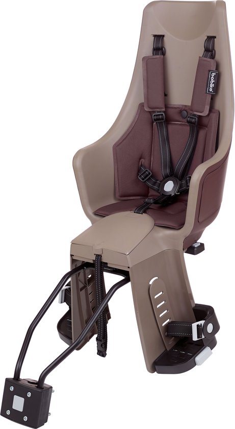 Bobike Exclusive Maxi Plus LED Fietsstoeltje - Framebevestiging - Toffee Brown