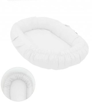 Mordesign - Deluxe Babynestje - Sand (Ecru) - Babynest met Handvaten, Koordjes & Klittenband - Newborn Nest - 100% Katoen - Vanaf 0 Maanden