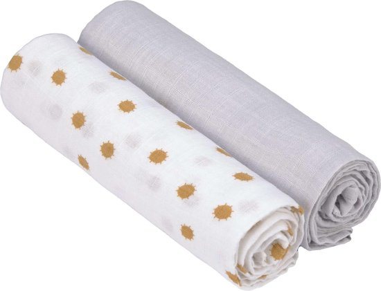 Lässig Hydrofiele luier swaddle doek 120x120cm XL Adventure Dragonfly 2 stuks