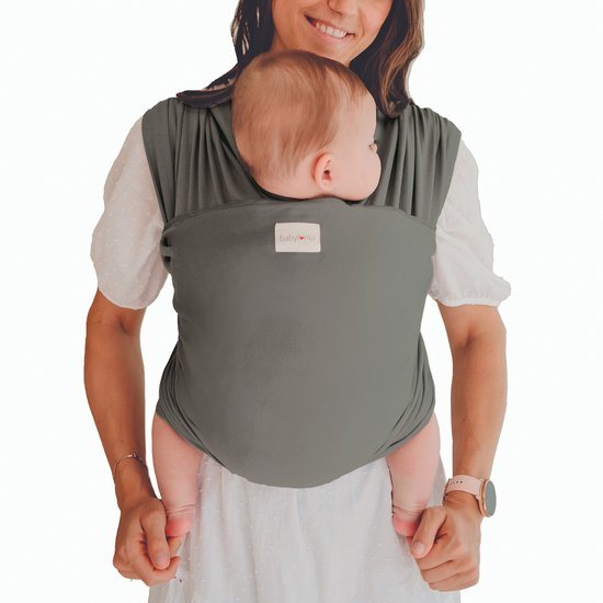 Babylonia Tricot Slen Organic Draagdoek Baby 500 cm - Moon Mist Grey