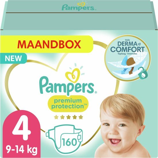 Pampers - Premium Protection - Maat 4 - Maandbox - 160 luiers - Voordeel