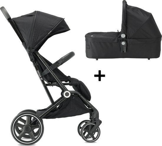 Deryan Luxe XP Buggy XL - Kinderwagen Inclusief Reiswieg - Compact lichtgewicht - Zwart