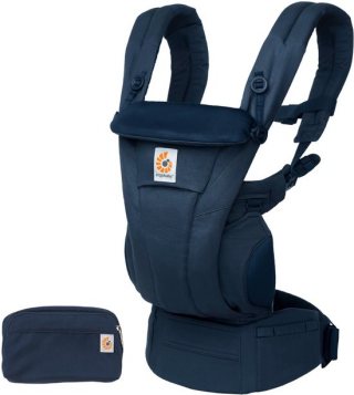 Ergobaby Draagzak Omni 360 - Dream - 4 Draagstanden - Incl. Babykap - Vanaf geboorte - Goede zithouding - Midnight Blue