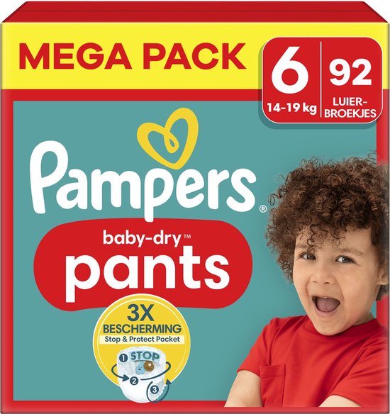 Pampers - Baby Dry Pants - Maat 6 - Mega Pack - 92 stuks - 14/19 KG