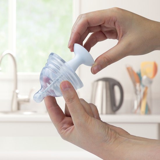 Munchkin flessenborstel - Bristle - Flessenborstel - Schoonmaakborstel - Met Zuignap - Fles en Speen Borstel - Blauw