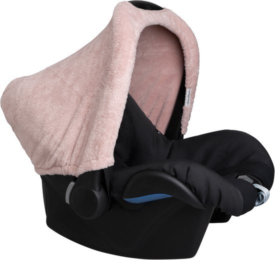 Baby's Only Autostoel zonnekap - Zonnescherm Maxi Cosi 0+ Cozy - Gemaakt van teddystof - Oud Roze