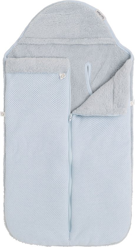 Baby's Only Voetenzak autostoel 0+ Classic - Poederblauw - Geschikt voor drie- en vijfpuntsgordel - Universeel in gebruik