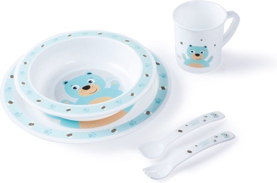 Canpol Babies CUTE ANIMALS tafelset turkoois- 12m+ 12+ m