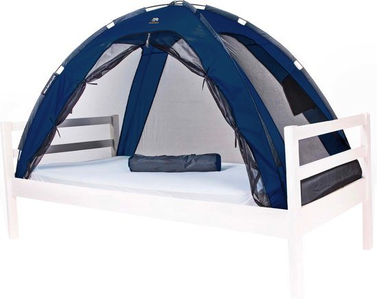 Deryan Bedtent Klamboe - 200x90cm - Hoogste kwaliteit Muggennet Muskietennet 1mm gaas - Navy